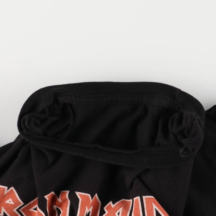 IRON MAIDEN Iron Maiden Band T-shirt Band T Men's M size unclear black type Vintage Second Hand
