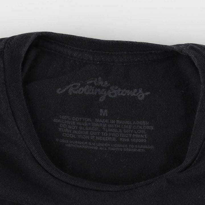 The Rolling Stones Band T-shirt, Men's M size cotton black type Vintage Second Hand