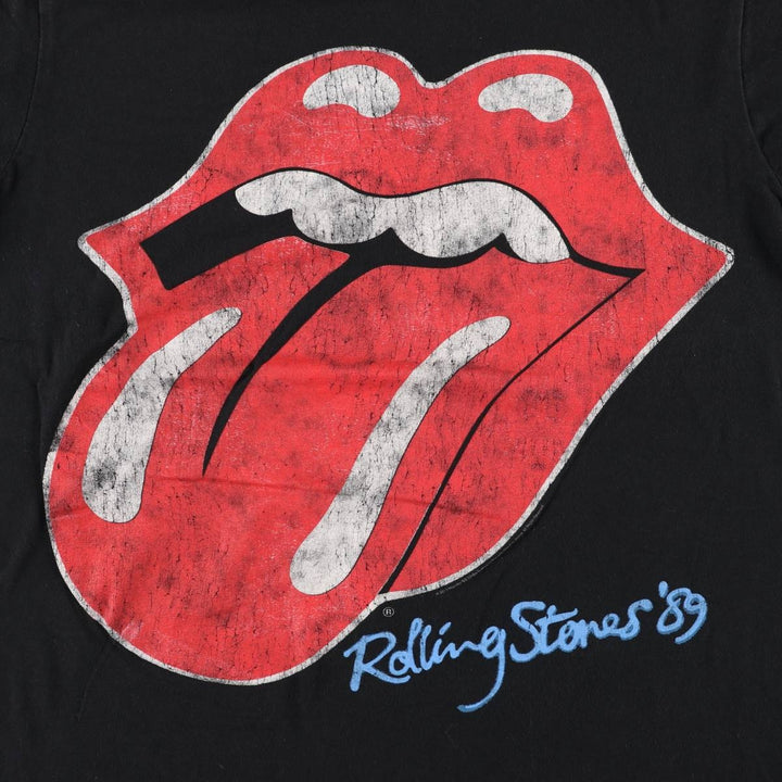 The Rolling Stones Band T-shirt, Men's M size cotton black type Vintage Second Hand