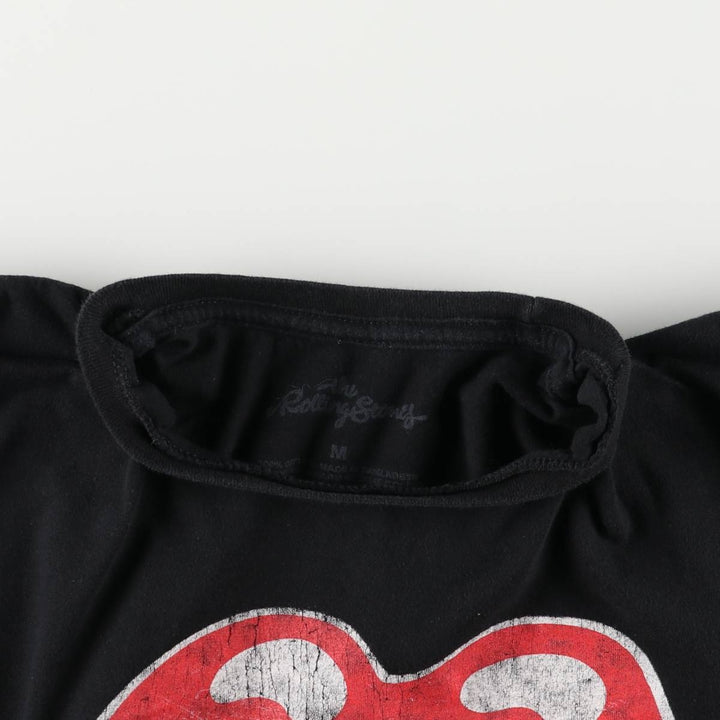 The Rolling Stones Band T-shirt, Men's M size cotton black type Vintage Second Hand