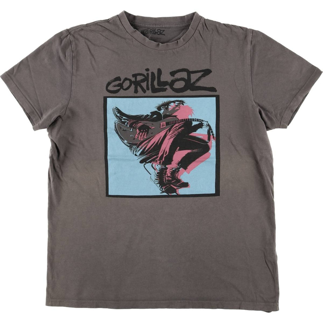 GORILLAZ Gorillaz band T-shirt, men's size M cotton Charcoal Vintage Second Hand
