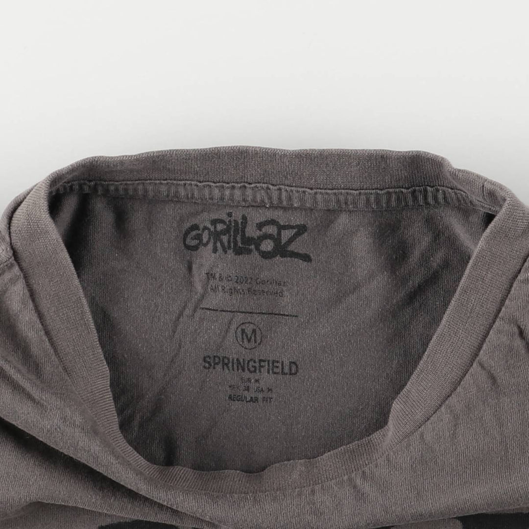 GORILLAZ Gorillaz band T-shirt, men's size M cotton Charcoal Vintage Second Hand