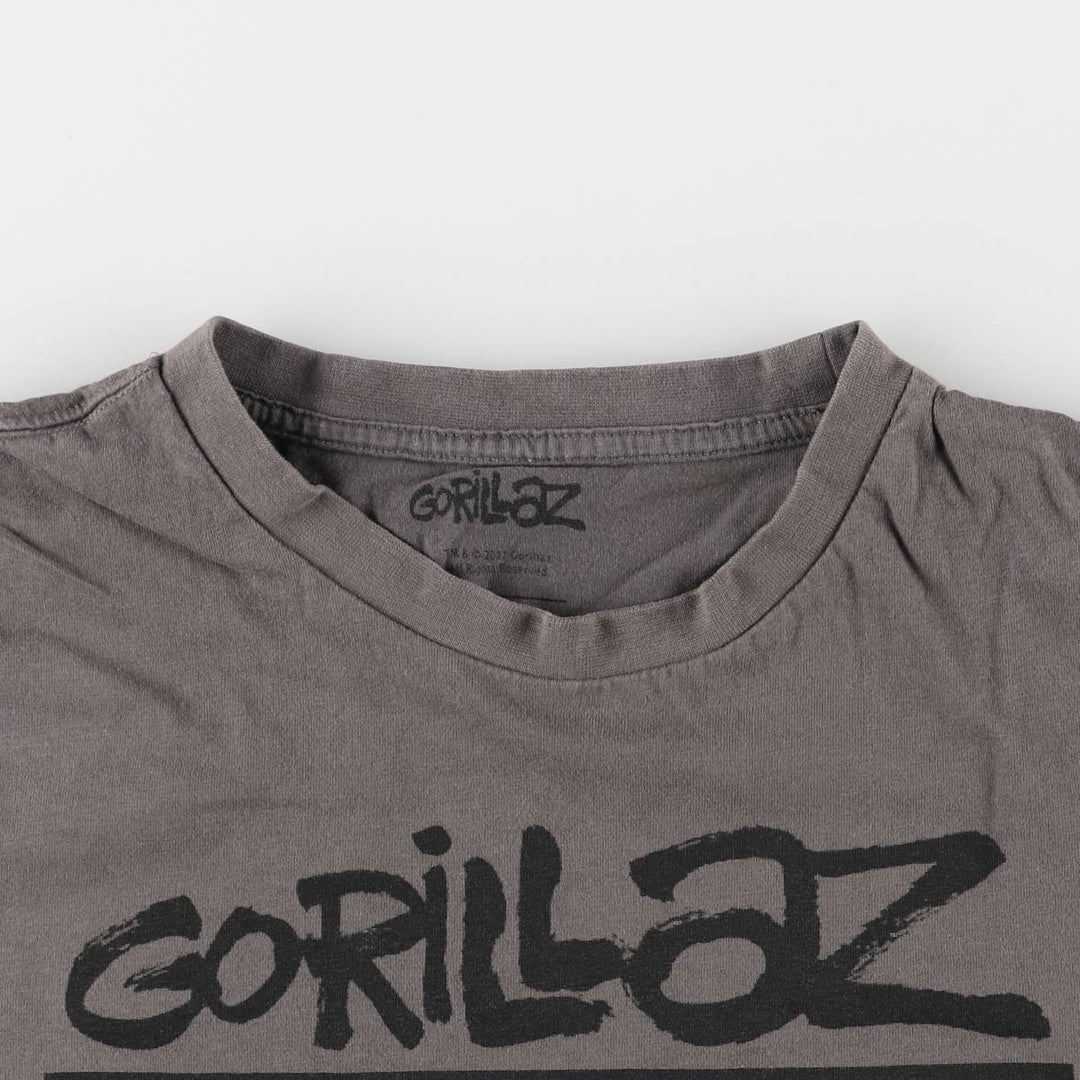GORILLAZ Gorillaz band T-shirt, men's size M cotton Charcoal Vintage Second Hand