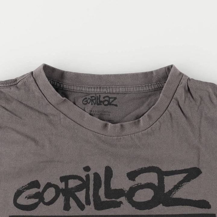 GORILLAZ Gorillaz band T-shirt, men's size M cotton Charcoal Vintage Second Hand