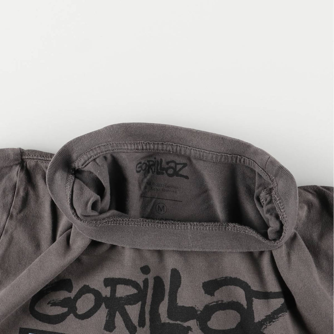 GORILLAZ Gorillaz band T-shirt, men's size M cotton Charcoal Vintage Second Hand