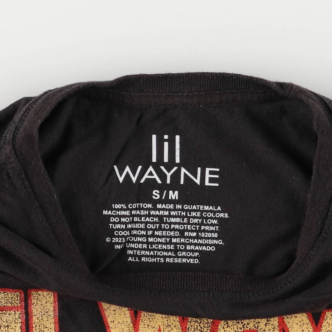 LIL WAYNE Rap T-shirt, Men's M size cotton black type Vintage Second Hand