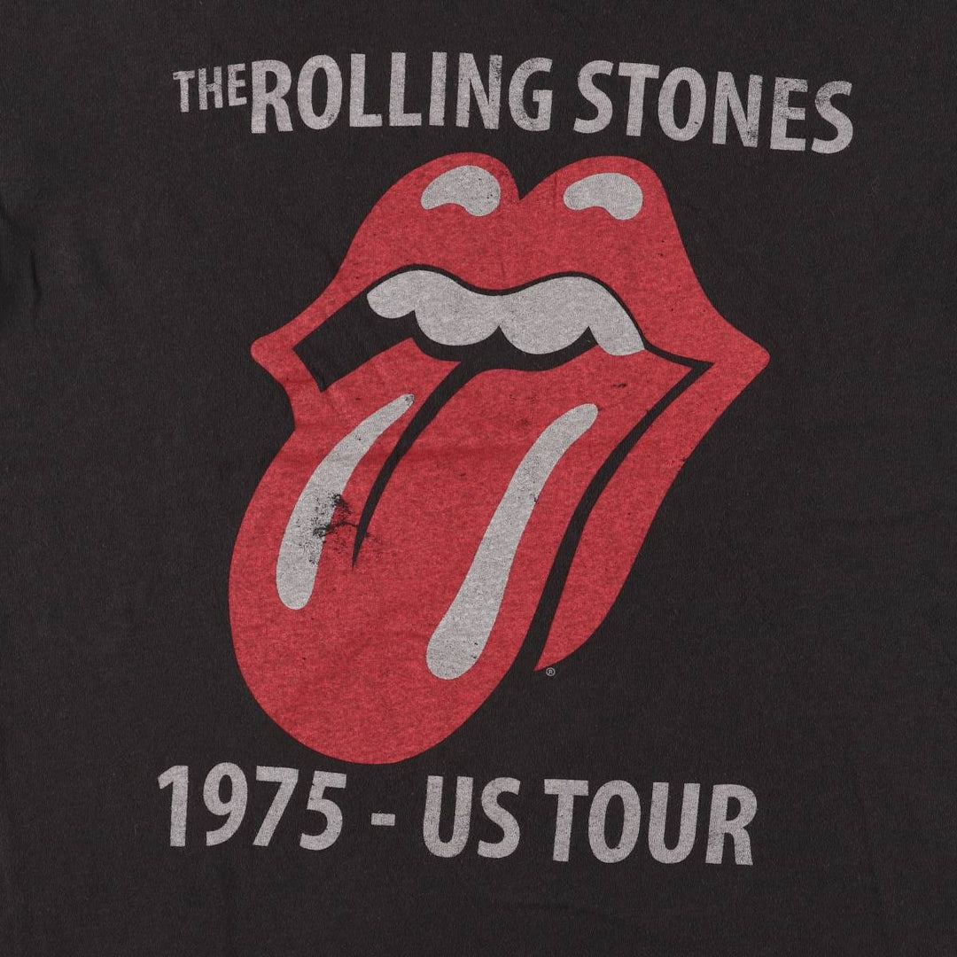 The Rolling Stones Band T-shirt, Band T, Men's L size cotton black type Vintage Second Hand