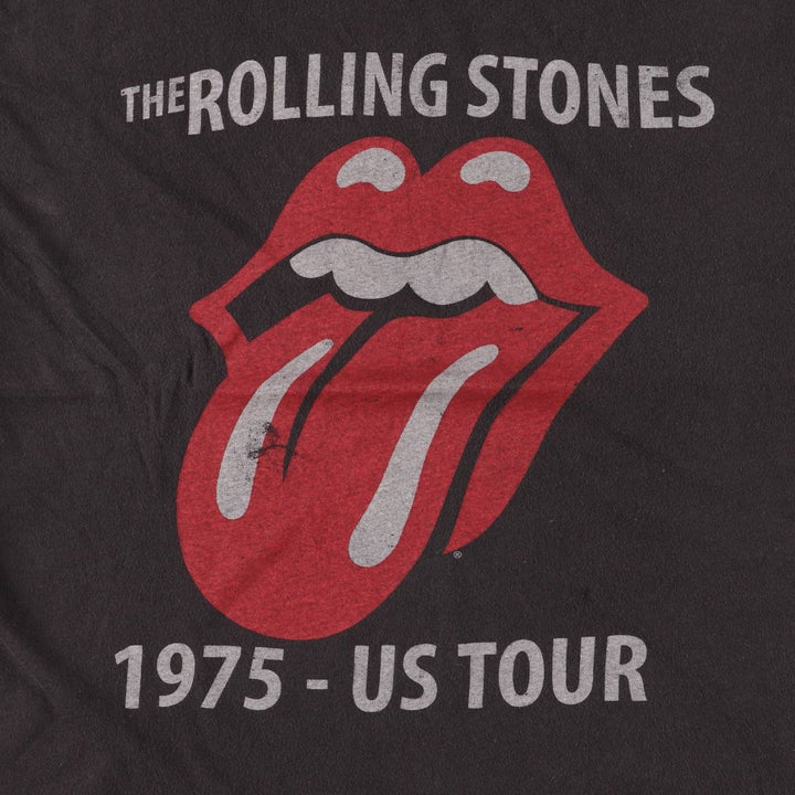 The Rolling Stones Band T-shirt, Band T, Men's L size cotton black type Vintage Second Hand