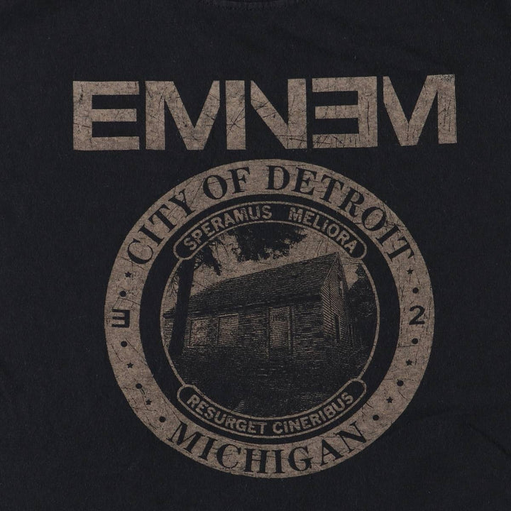 EMINEM Rap T-shirt, Men's L size cotton black type Vintage Second Hand