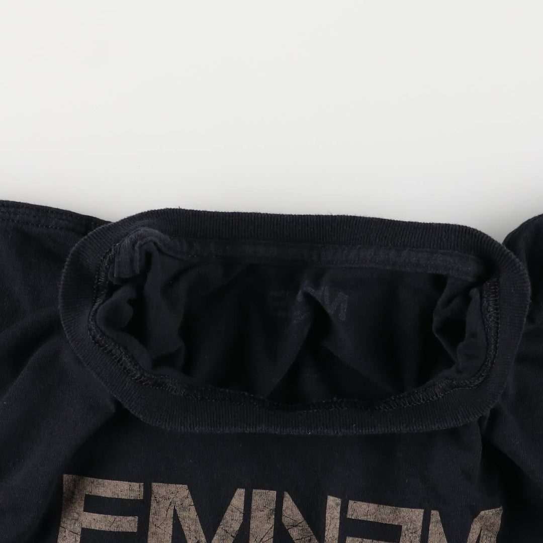 EMINEM Rap T-shirt, Men's L size cotton black type Vintage Second Hand