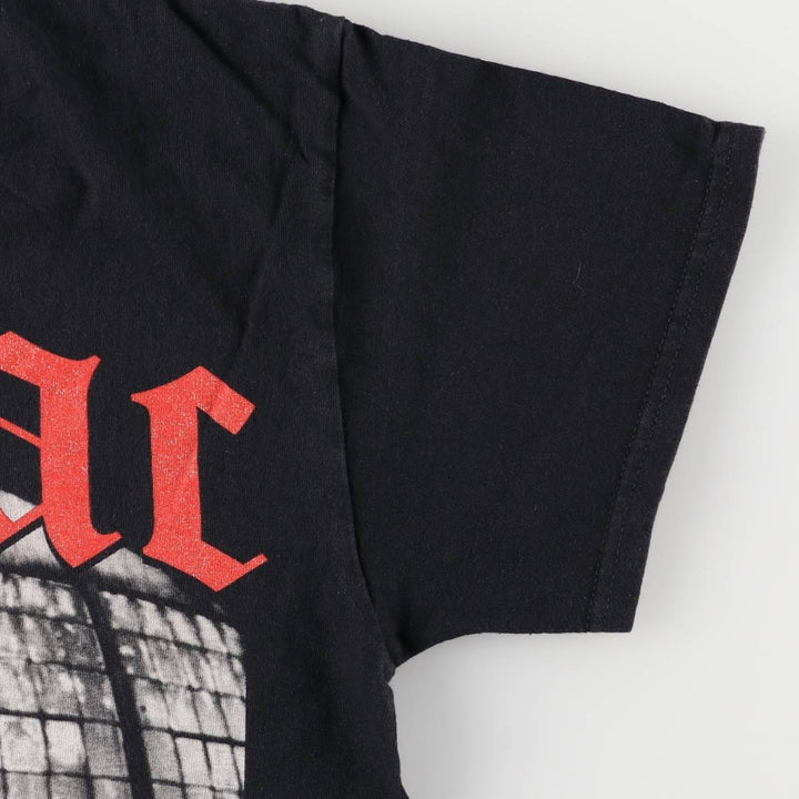 2pac rap t-shirt, men's size M cotton black type Vintage Second Hand