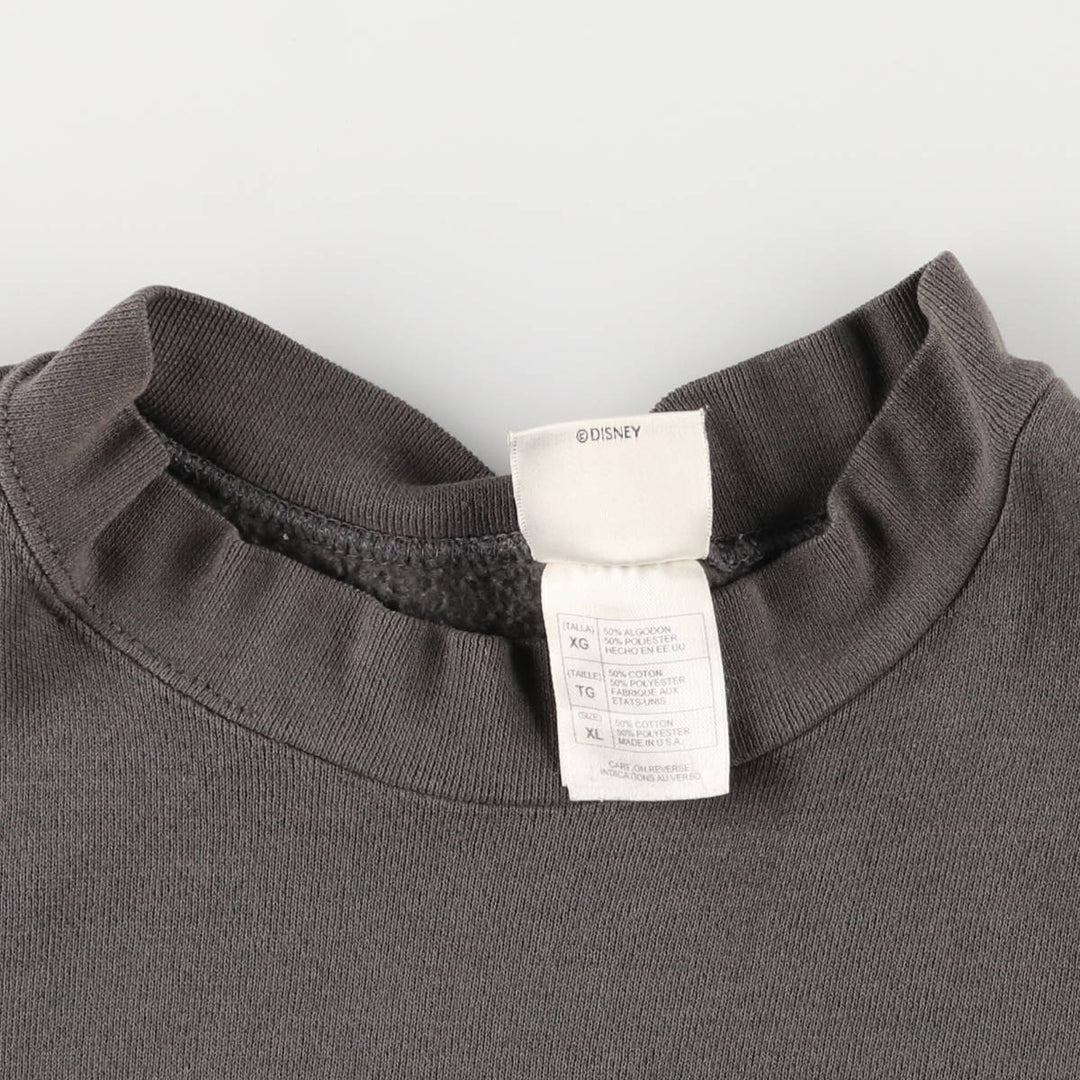 Disney Store Snow White and the Seven Dwarfs Grumpy Angry Character Sweatshirt, Made in USA, Men's Size XL cotton gray type Vintage Second Hand