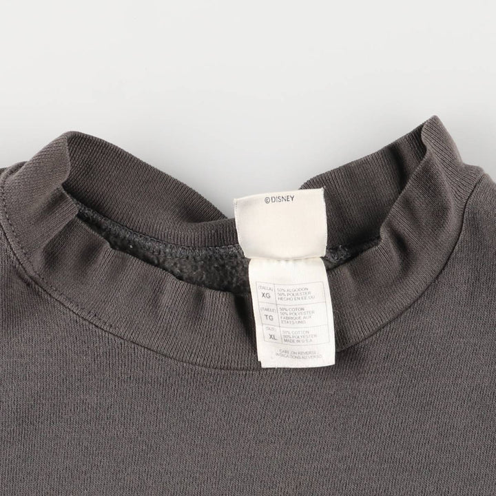 Disney Store Snow White and the Seven Dwarfs Grumpy Angry Character Sweatshirt, Made in USA, Men's Size XL cotton gray type Vintage Second Hand