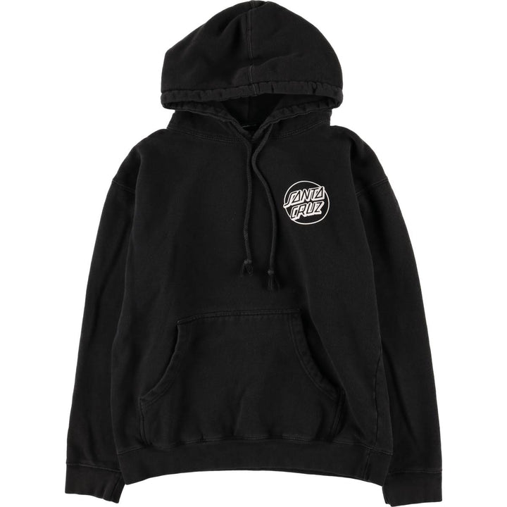Santa Cruz SANTA CRUZ Sweatshirt Pullover Hoodie, Men's Size Small cotton black type Vintage Second Hand
