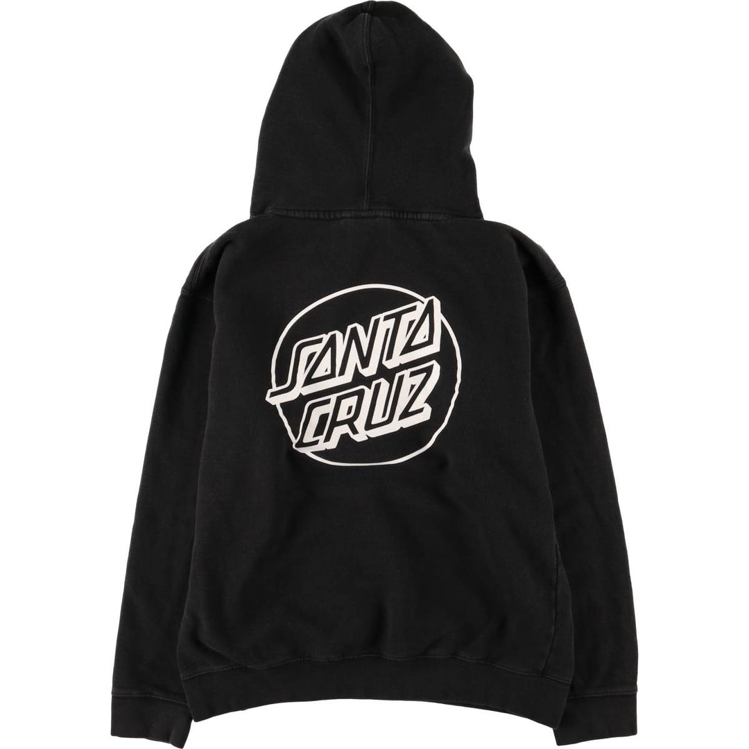 Santa Cruz SANTA CRUZ Sweatshirt Pullover Hoodie, Men's Size Small cotton black type Vintage Second Hand