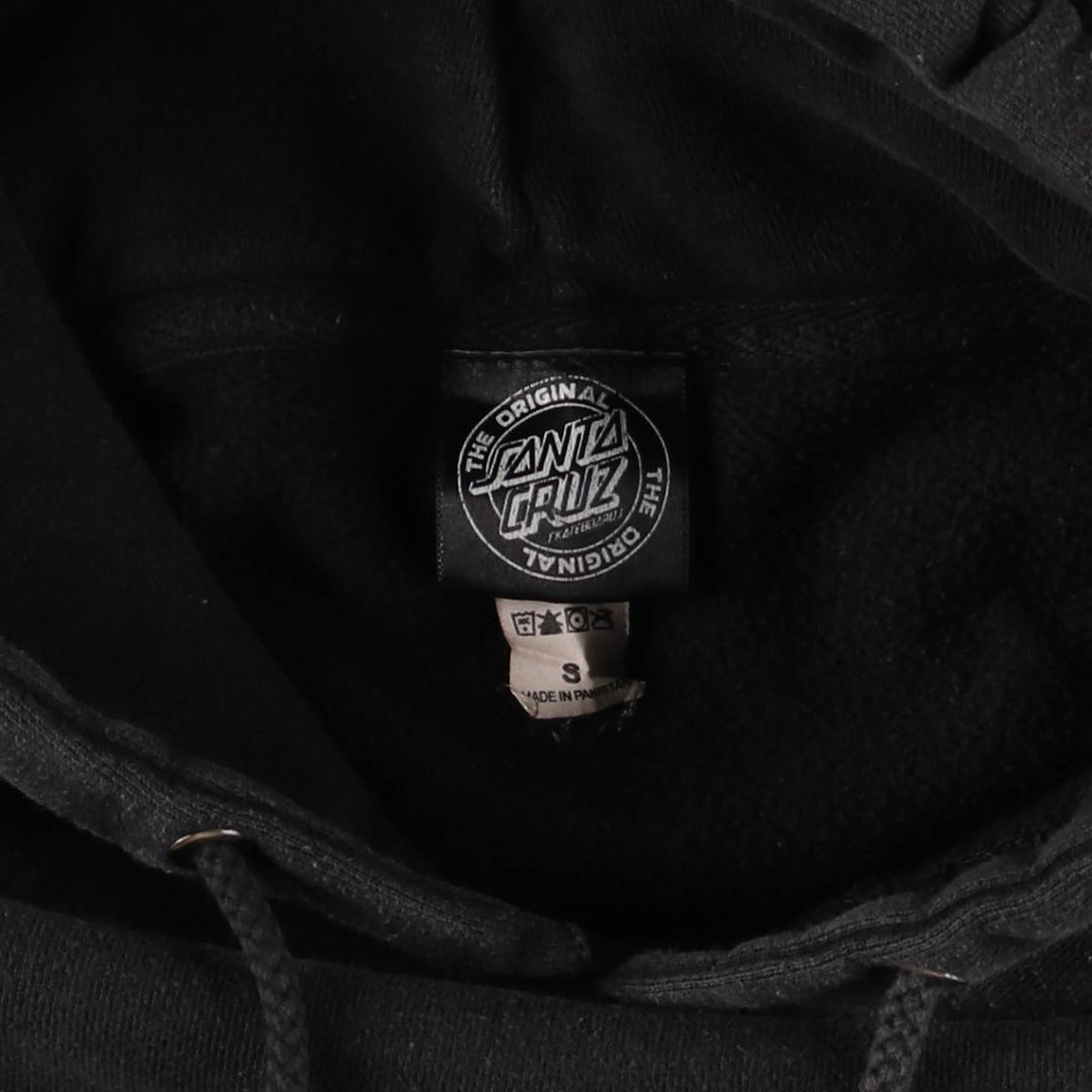 Santa Cruz SANTA CRUZ Sweatshirt Pullover Hoodie, Men's Size Small cotton black type Vintage Second Hand