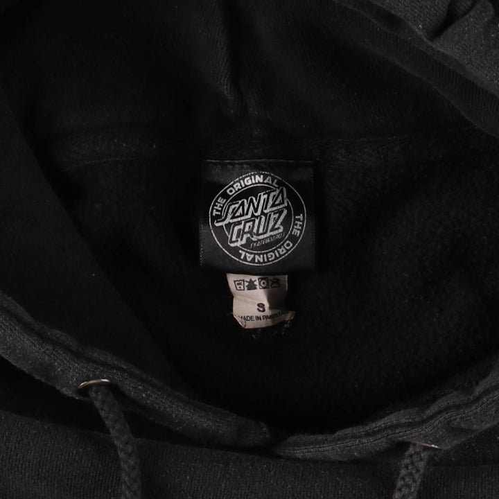 Santa Cruz SANTA CRUZ Sweatshirt Pullover Hoodie, Men's Size Small cotton black type Vintage Second Hand