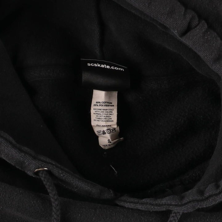 Santa Cruz SANTA CRUZ Sweatshirt Pullover Hoodie, Men's Size Small cotton black type Vintage Second Hand