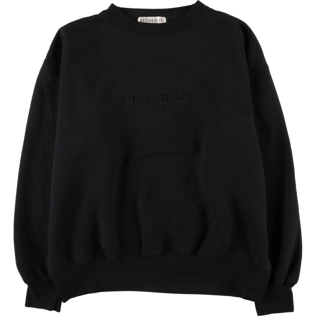 Vintage 90'S Guess by Georges Marciano logo sweatshirt, size small, men's polyester black type Vintage Second Hand