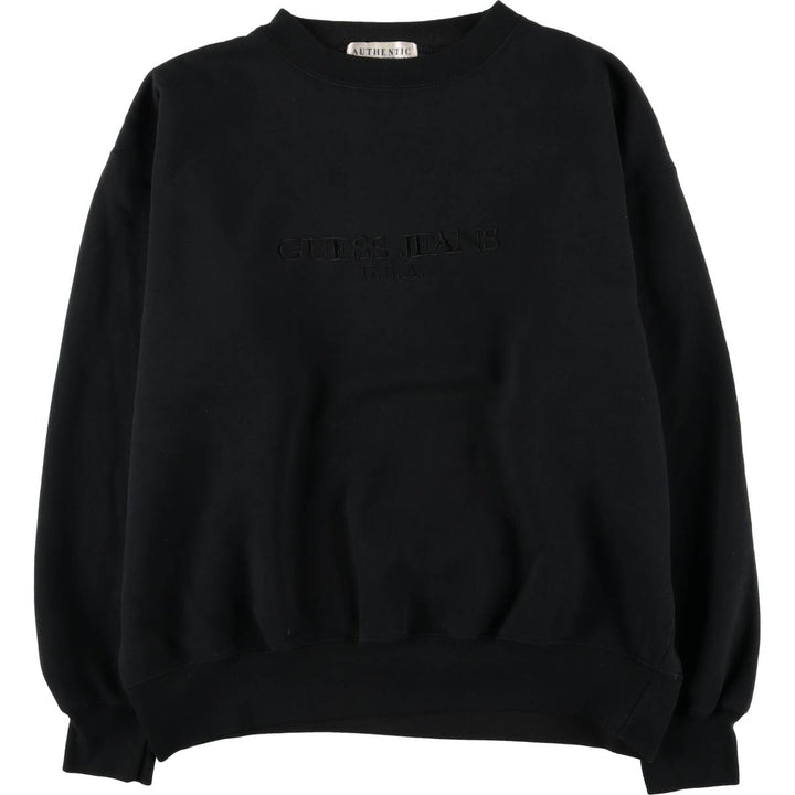 Vintage 90'S Guess by Georges Marciano logo sweatshirt, size small, men's polyester black type Vintage Second Hand