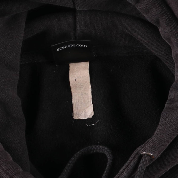 SANTA CRUZ Sweat Pullover Hoodie Men's Size L cotton black type Vintage Second Hand