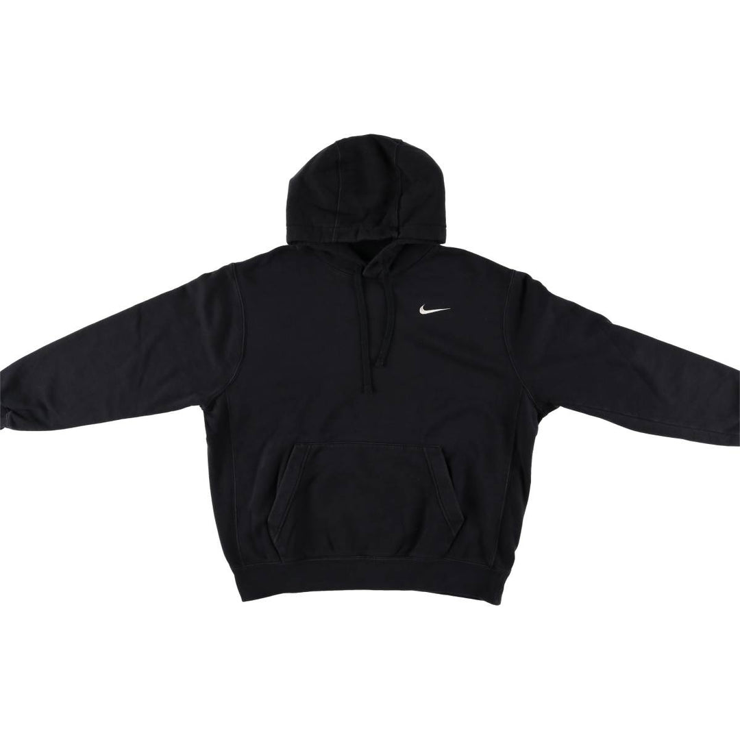 Nike Sweat Pullover Hoodie, Men's Size L cotton black type Vintage Second Hand