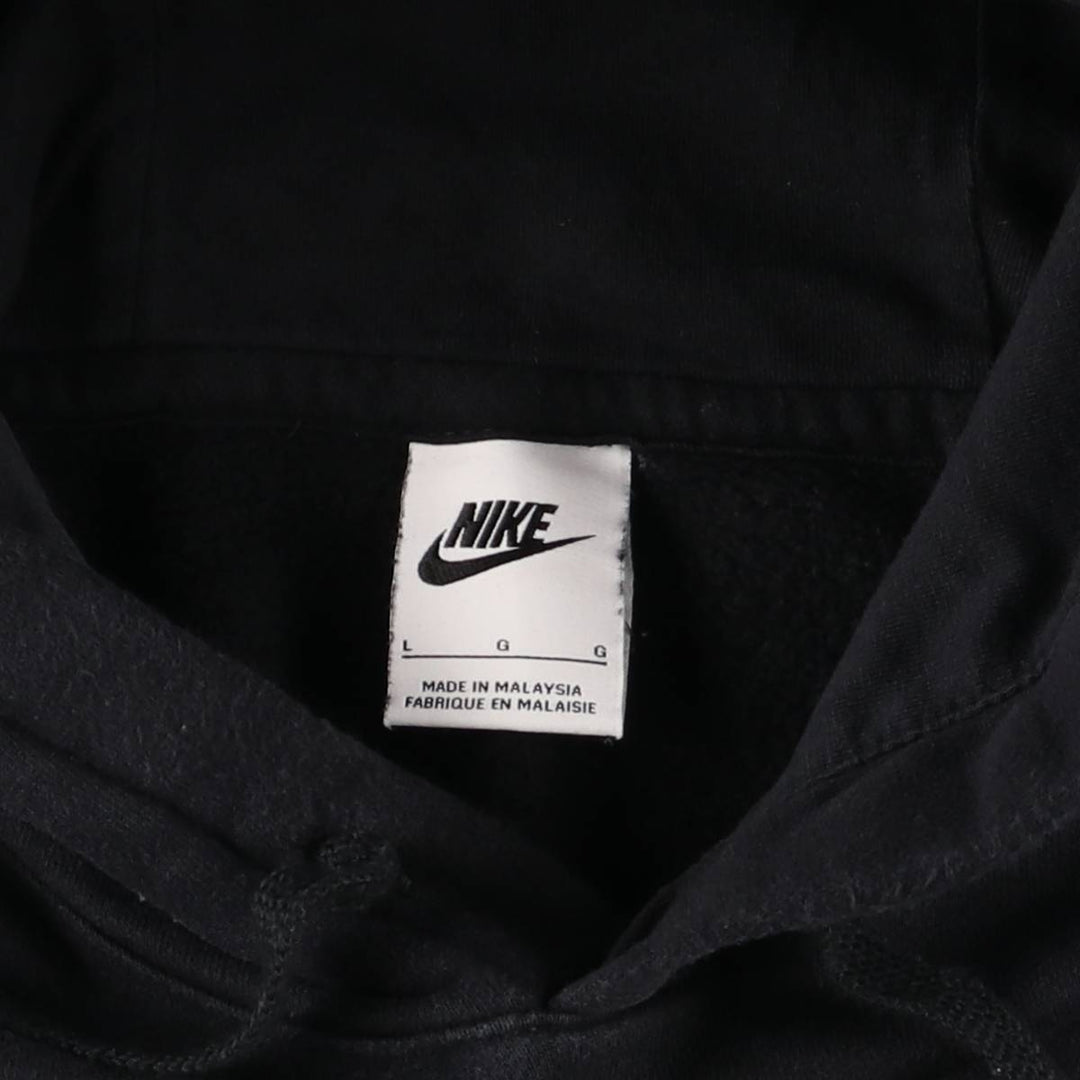 Nike Sweat Pullover Hoodie, Men's Size L cotton black type Vintage Second Hand