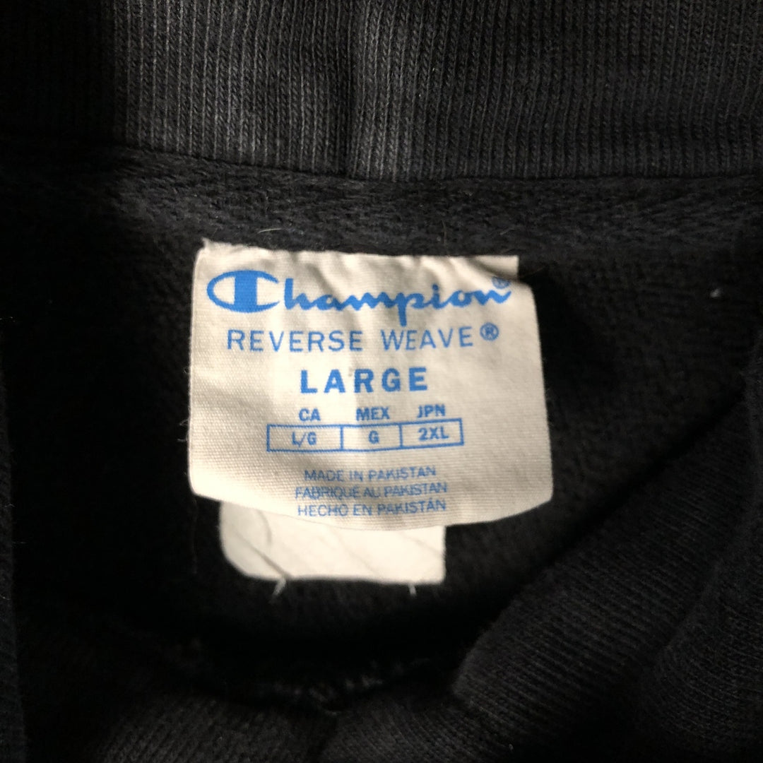 Champion REVERSE WEAVE Reverse Weave Sweat Pullover Hoodie Men's L size cotton black type Vintage Second Hand