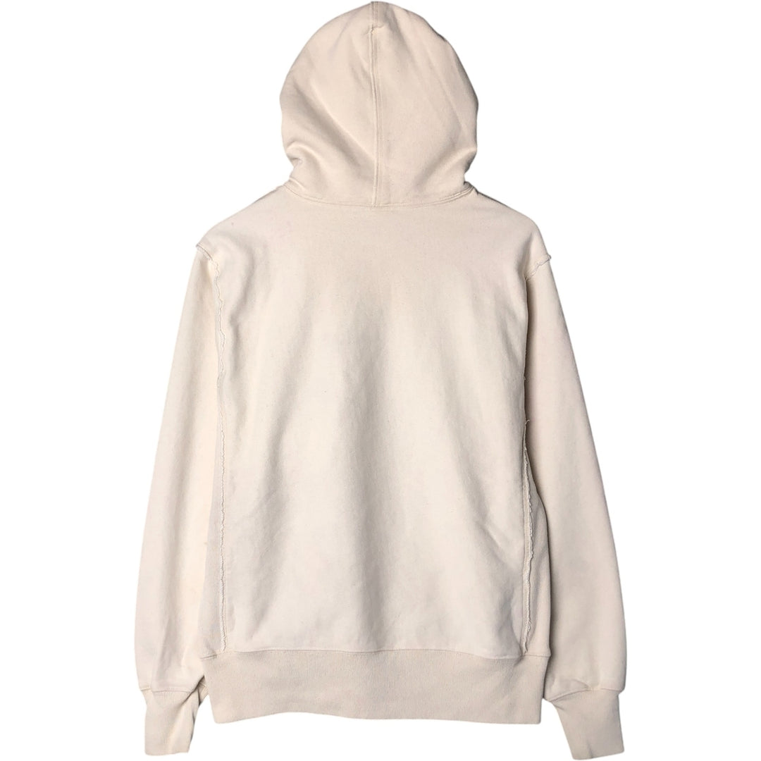 Champion Reverse Weave Natural State Eyeless Pullover Hoodie, Men's Size M cotton ivory Vintage Second Hand