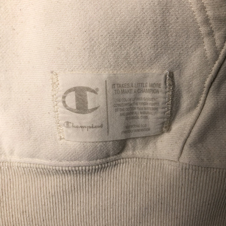 Champion Reverse Weave Natural State Eyeless Pullover Hoodie, Men's Size M cotton ivory Vintage Second Hand