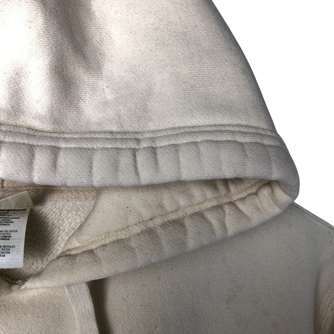 Champion Reverse Weave Natural State Eyeless Pullover Hoodie, Men's Size M cotton ivory Vintage Second Hand