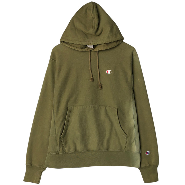 Champion REVERSE WEAVE Reverse Weave Sweat Pullover Hoodie Men's M cotton Khaki type sage green Vintage Second Hand