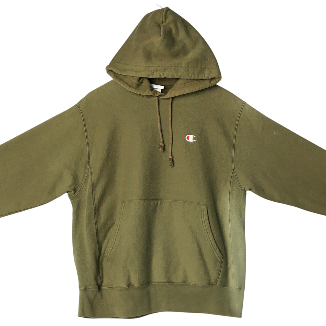 Champion REVERSE WEAVE Reverse Weave Sweat Pullover Hoodie Men's M cotton Khaki type sage green Vintage Second Hand
