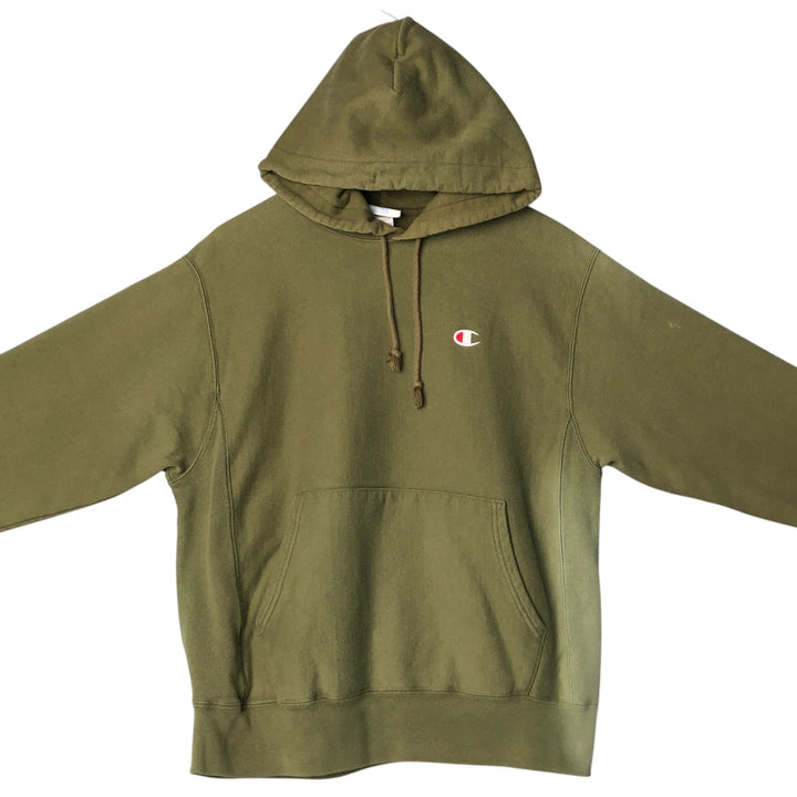 Champion REVERSE WEAVE Reverse Weave Sweat Pullover Hoodie Men's M cotton Khaki type sage green Vintage Second Hand