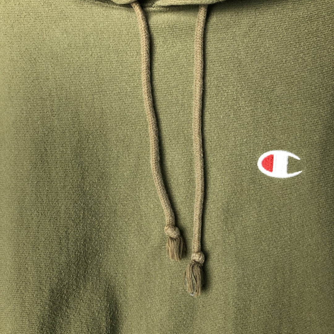 Champion REVERSE WEAVE Reverse Weave Sweat Pullover Hoodie Men's M cotton Khaki type sage green Vintage Second Hand