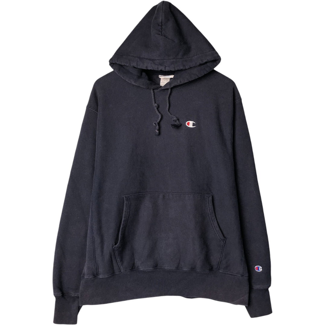Champion REVERSE WEAVE Reverse Weave Sweat Pullover Hoodie Men's L size cotton navy blue type Vintage Second Hand