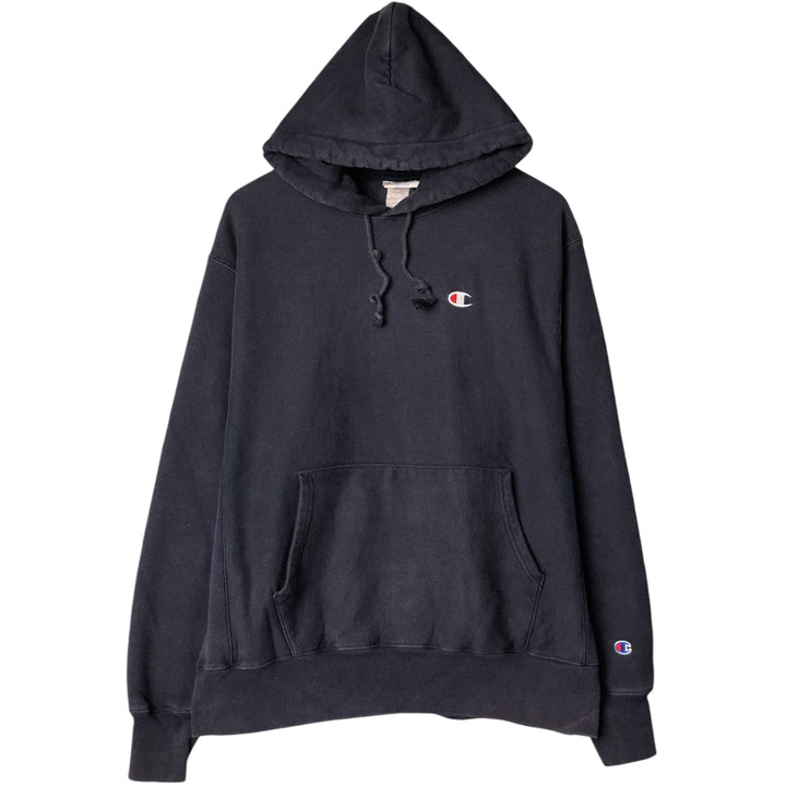 Champion REVERSE WEAVE Reverse Weave Sweat Pullover Hoodie Men's L size cotton navy blue type Vintage Second Hand