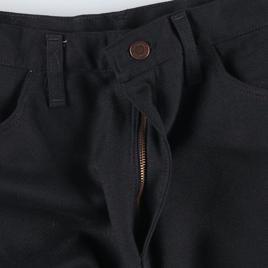 80s-90'S Wrangler Dress Jeans, Slacks, Made in USA, Men's, W34 equivalent, Vintage polyester black type Vintage Second Hand