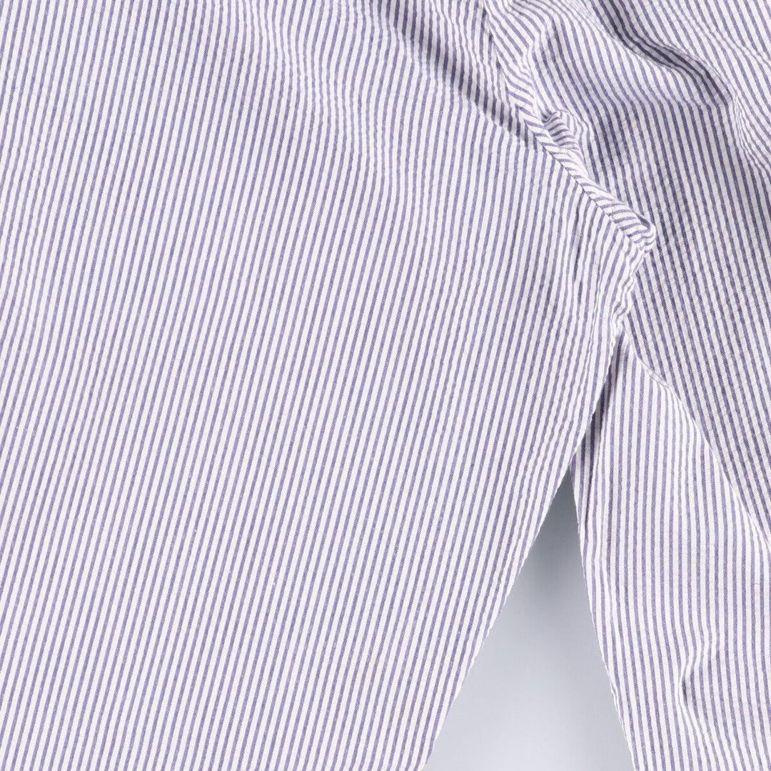 Brooks Brothers Striped Seersucker Cotton Slacks, Men's Size W32 cotton white type Vintage Second Hand