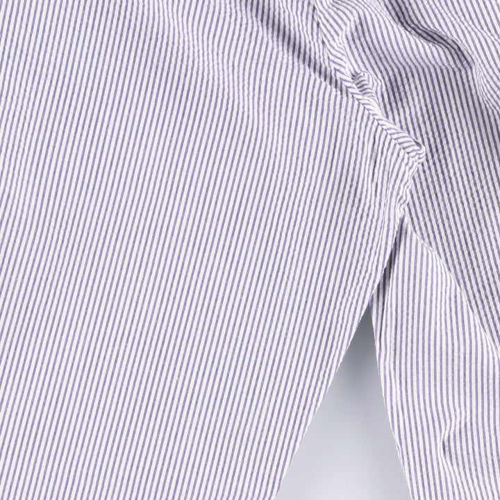 Brooks Brothers Striped Seersucker Cotton Slacks, Men's Size W32 cotton white type Vintage Second Hand