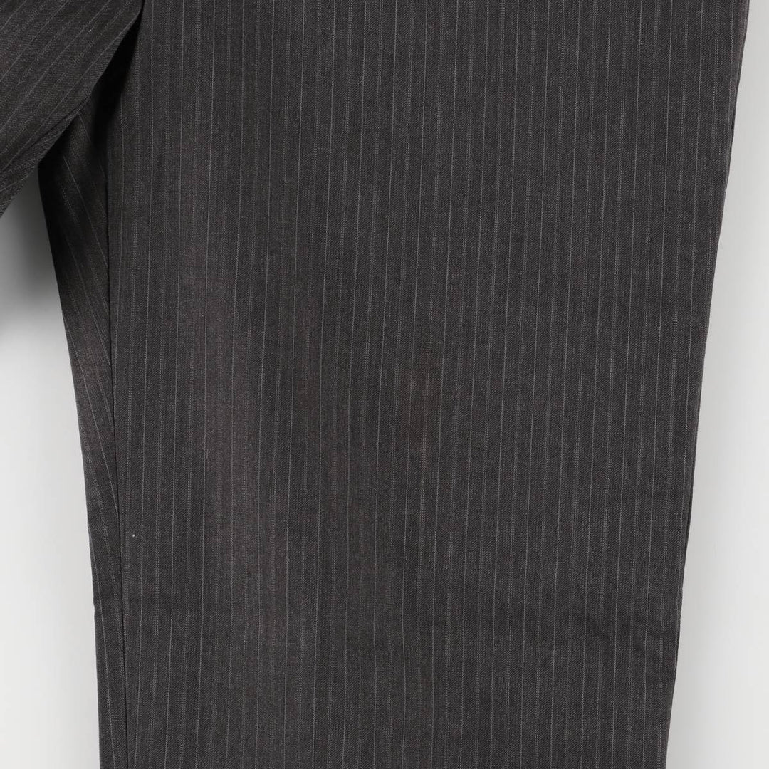 2000'S Banana Republic Striped Wool Pants, Men's Size 34 wool Charcoal Vintage Second Hand