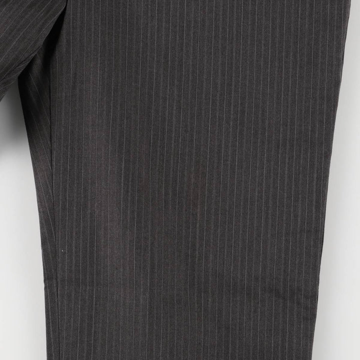 2000'S Banana Republic Striped Wool Pants, Men's Size 34 wool Charcoal Vintage Second Hand