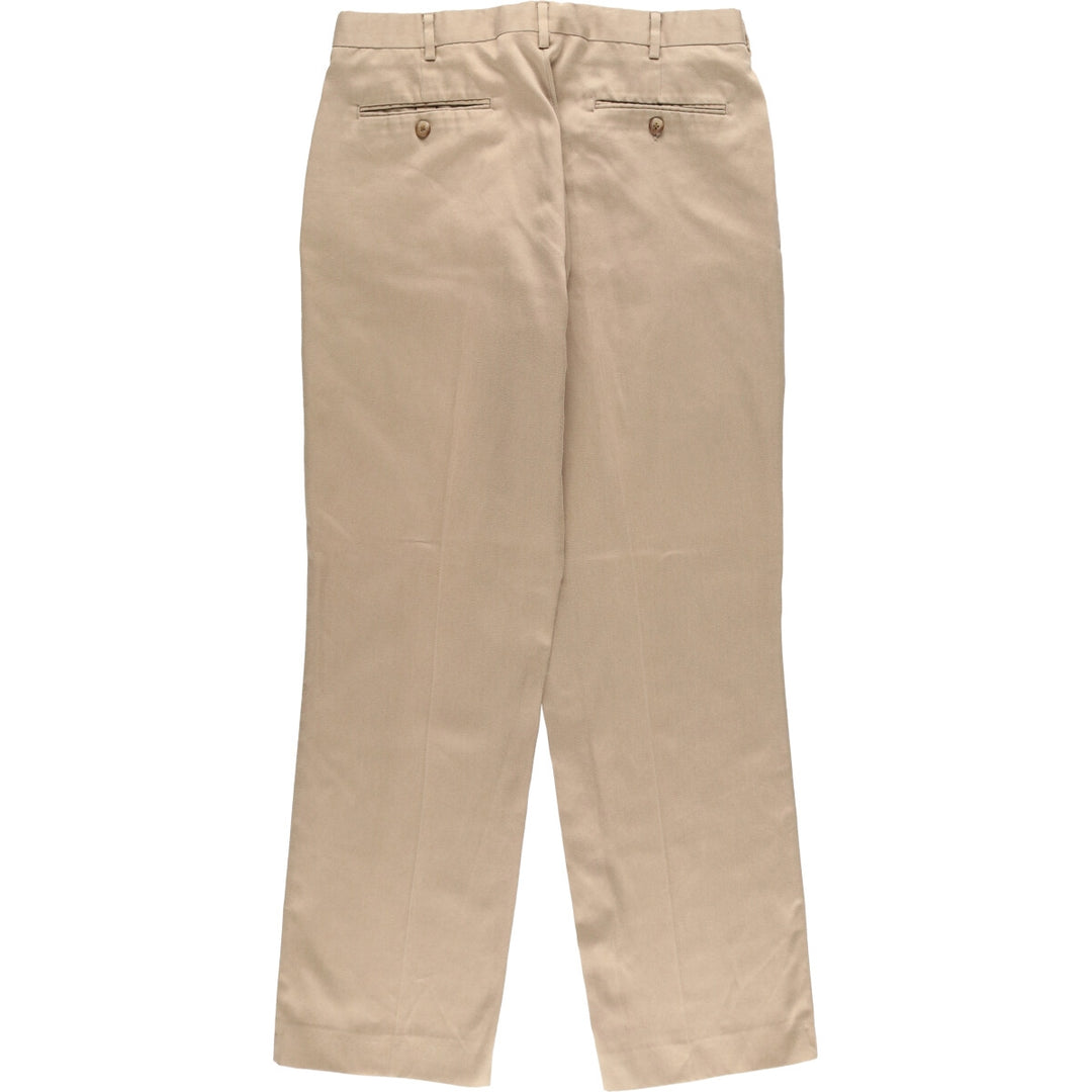 Vintage LLBean 80s-90'S Cotton Slacks, Made in USA, Men's Size W33 cotton Beige type Vintage Second Hand