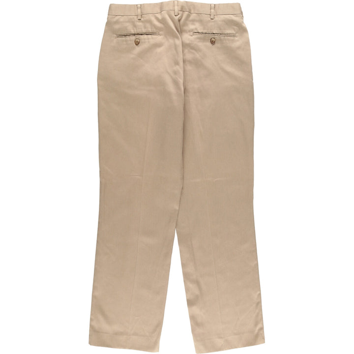 Vintage LLBean 80s-90'S Cotton Slacks, Made in USA, Men's Size W33 cotton Beige type Vintage Second Hand