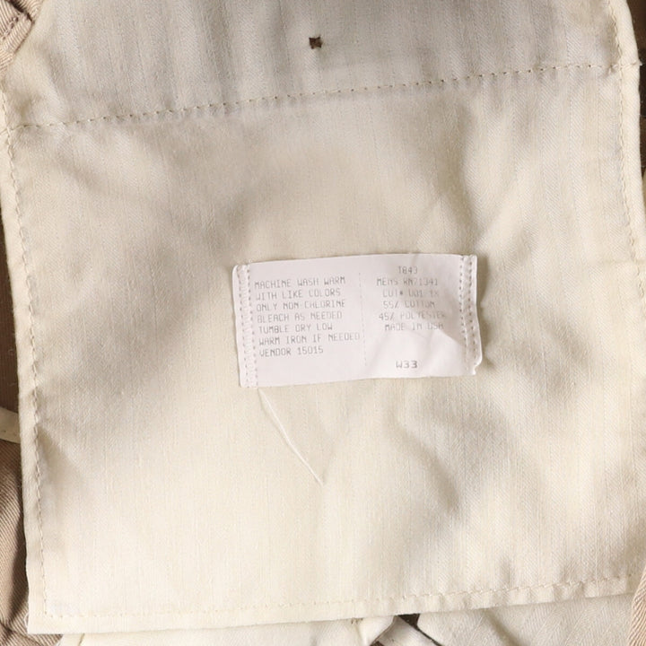 Vintage LLBean 80s-90'S Cotton Slacks, Made in USA, Men's Size W33 cotton Beige type Vintage Second Hand