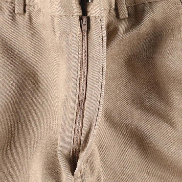 Vintage LLBean 80s-90'S Cotton Slacks, Made in USA, Men's Size W33 cotton Beige type Vintage Second Hand