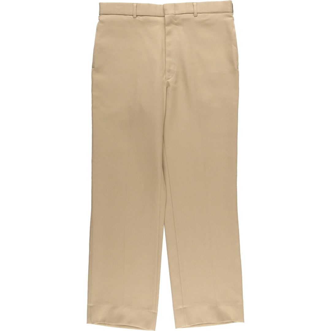 1990'S US Navy Creighton Military Pants, Made in USA, Men's, Size W36 polyester Beige type Vintage Second Hand