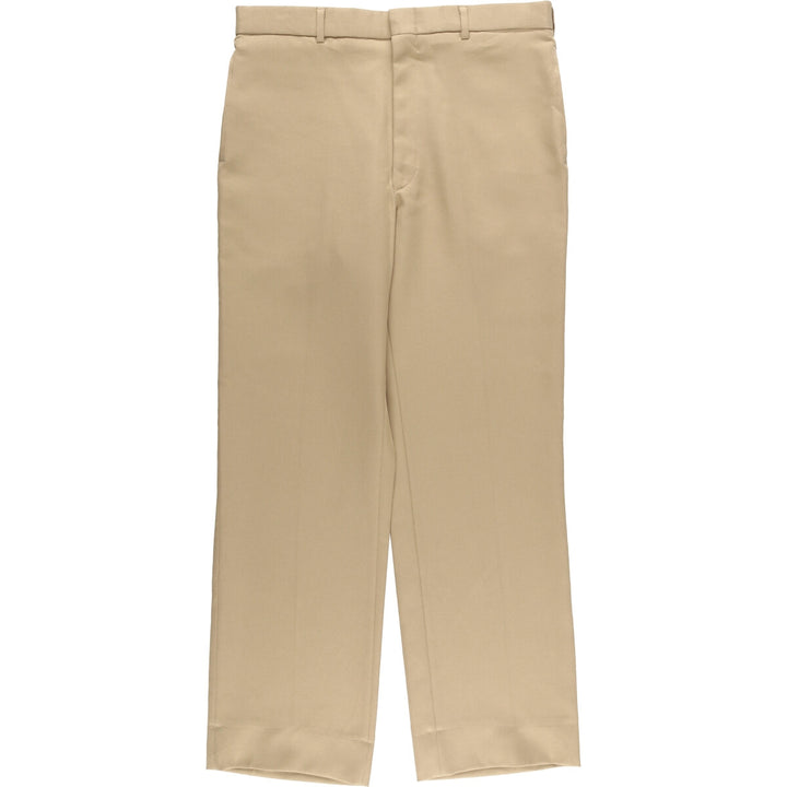 1990'S US Navy Creighton Military Pants, Made in USA, Men's, Size W36 polyester Beige type Vintage Second Hand