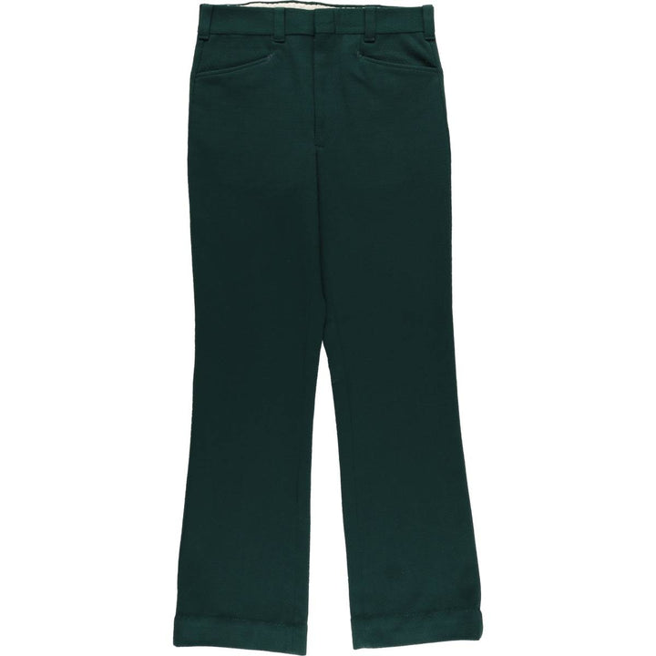 Vintage men's flare pants, size W31 unclear Green type dark green Vintage Second Hand