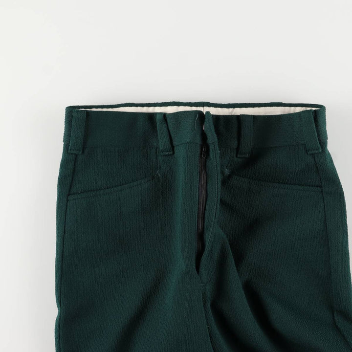 Vintage men's flare pants, size W31 unclear Green type dark green Vintage Second Hand